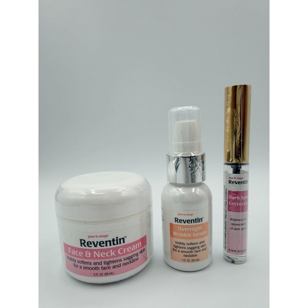 NEW REVENTIN 3 PIECE LOT Face Neck CREAM + WRINKLE SERUM + CORRECTOR